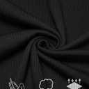 Women's Button Down Crew Neck Long Sleeve Lightweight Soft Knit Basic Casual Classic Fit Cardigan Sweaters (Black, XL)