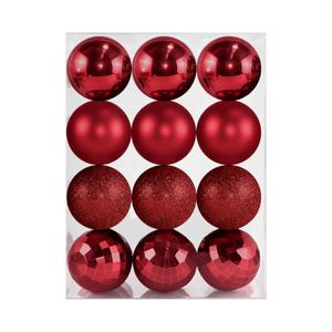 2.36" Christmas Balls Christmas Tree Ornaments Shatterproof Plastic Holiday Ornament Festival Hanging Ball Holiday Decorations Set of 23pcs