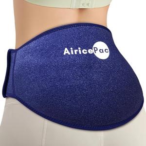 AiricePac Ice Pack for Back Pain Relief, Reusable Gel Lower Back Wrap, Cold Compress Therapy for Waist Lumbar Injuries, Sciatic Nerve, Herniated or Degenerative Disc, Coccyx, Tailbone Pain Blue