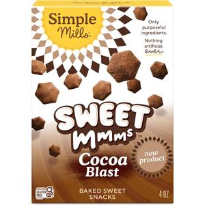 SIMPLE MILLS Sweet Mmms Cocoa Blast 15pk, 5.6 OZ, BB: 07/11/26