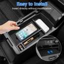 Karltys 3PCS CRV Center Console Organizer for Honda CR-V 2023-2025 2026 Accessories, CRV Hybrid Armrest Organizer Tray, Hidden Storage Box ABS Material