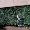7FT Pre-Lit Artificial Christmas Tree with 700 Pre Lit Multicolored Lights, 2144 PVC Branch Tips,Green Dunhill Fir Xmas Tree, Foldable Metal Base for Home, Party Holiday Décor