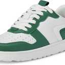 Amazon Essentials Women's Low Top Court Sneakers with Padded Collar