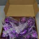 Crowye 6 Pcs Metallic Foil Spray Centerpiece Party Star Decoration Table Decor for Birthday Wedding Graduation Bachelorette Spring Party Holiday(Purple,Small Star)