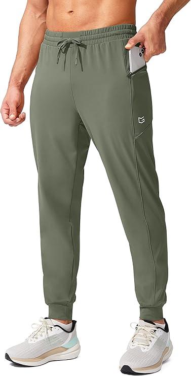 G Gradual Men's Joggers Pants with Zipper Pockets Stretch Athletic Sweatpants for Men Workout Jogging Running, XL