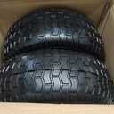 16x6.50-8 Flat Free Tire and Wheel Assembly for Riding Lawn Mower