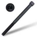 1/2-13 x 5 Socket Head Cap Screws Bolts, 12.9 Grade Alloy Steel, Black Oxide Finish, Allen Hex Drive, Full Thread, 4-Pack