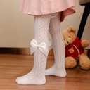 Baby Girl Tights Cute Bow Knit Leggings Toddler Stockings Cotton Pantyhose Infant Hollow Out Newborn Pants