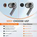 KASOTT Best Memory Foam&Silicone Hybrid Ear Tips for Samsung Galaxy Buds3 Pro,Double Layer Anti-Slip,Ultra-Comfort,Better Noise Cancellation,Fit in The Charging Case,3 Pairs (Black Orange, M)