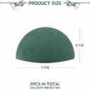 2 Pcs Floral Foam Half Balls, 7.5"W x 3.7"H Half Round Green Dry & Wet Flower Foam for Fresh or Artificial Flower Arrangements, Florist Foam for Craft Supplies,Wedding, Birthdays, Home Decor