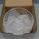 Vikko Soup Bowls, 6.5 Inch Salad Bowls, Glass Soup Bowls, Elegant Textured Glass Bowls, Set of 4, Dishwasher Safe