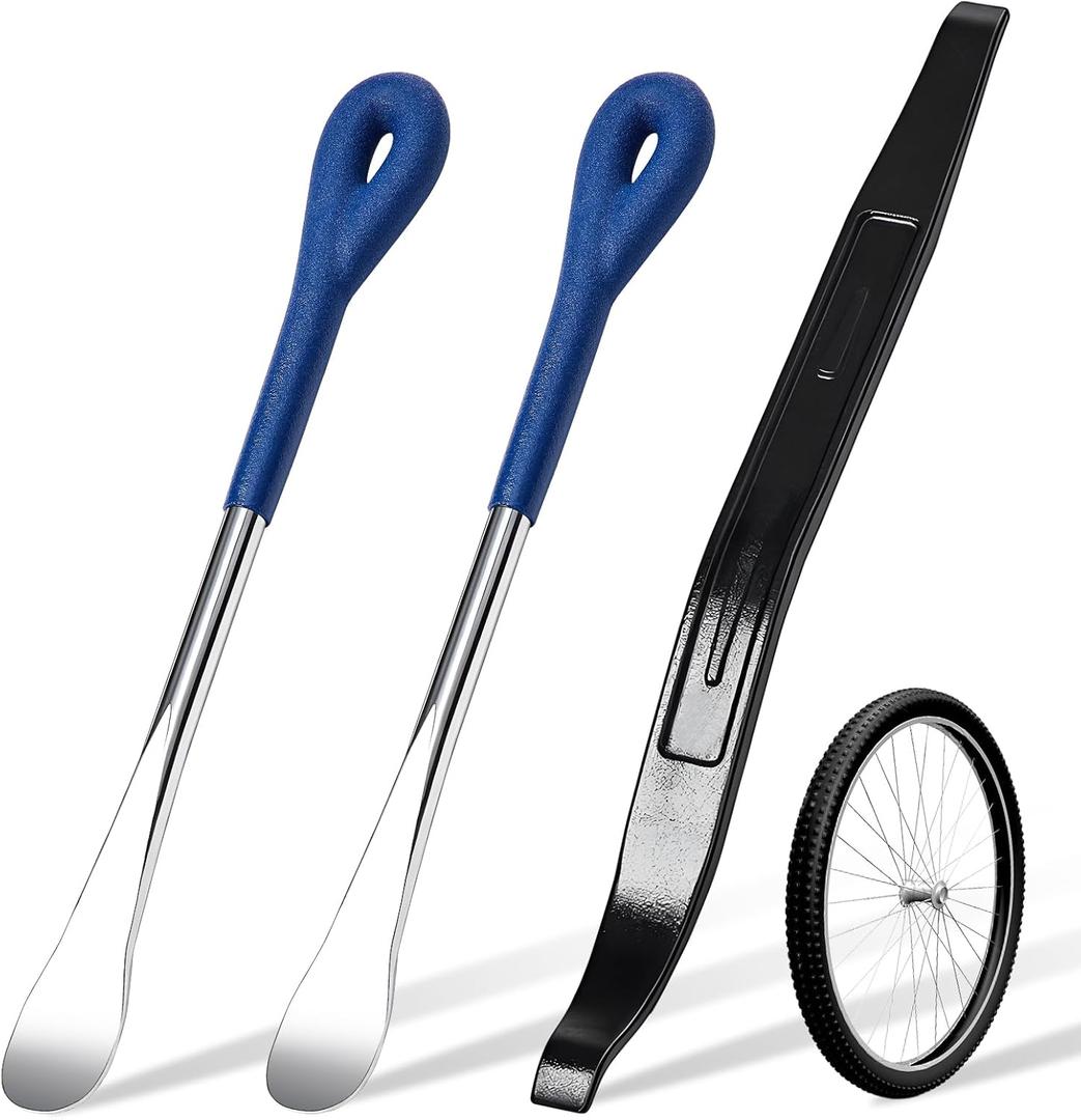 3 Pcs Tire Iron Kit Include 2 Pcs 10" Motorcycle Tire Spoons and a 15" Arc Levers Changing Repair Removal Tools for Dirt Bike Motorcycle ATV