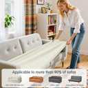 Hokway Couch Cushion Covers Stretch Cushion Covers Sofa Seat Cushion Slipcover Cushion Protector(CreamWhite, Medium)