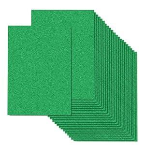Owl Focus Green Glitter Cardstock, A4 Size Sparkly Paper, Glitter Paper for Cricut, Gradustion, DIF Crafts, Construction, Decor, 8.5x11.7", 22 Sheets, 250gsm
