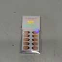 BTArtbox Press On Nails Short Almond - Tortoise Shell, Winter French Tip Press On Nails, Soft Gel Fake Nails Brown, Reusable Glue On Nails with Nail Glue in 16 Sizes, 32 Stick On Nail Kit