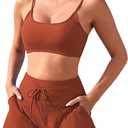 Pink Queen Women 2 Piece Bathing Suits Adjustable Strap Top Drawstring High Waisted Bikini Shorts Swimsuit with Pockets 2026 (Medium, Orange)