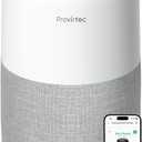 Provirtec Air Purifier with PM2.5 Real-Time Display & Air Quality Monitor, All-in-One Auto Mode & APP Control, Covers Up to 916 Sq Ft, H13 HEPA Filter for Allergies, Pet Hair, Smoke, Odor, Pollen