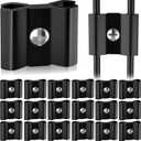 18 Pcs Gridwall Joining Clips Black Wire Grid Panel Connectors for Wall Grid Panels
