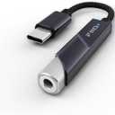 FiiO KA11 USB C to 3.5mm Audio Adapter 32bit/384KHz, USB Type C Dongle HiFi DAC Amplifier for Android/iOS/Windows/Mac (Black, TC)