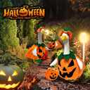 Halloween Porch Goose Outfits, Pumpkin Goose Costume for 23" Porch Goose, Funny Goose Clothes Duck Sculpture Clothes, Outdoor Patio Yard Lawn Decoration