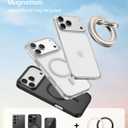 SYNCWIRE for MagSafe Ring Phone Holder, 360 Rotation Magnetic Cell Phone Grip Dual-Sided Magnets Phone Ring Kickstand Compatible with iPhone 17 16 15 14 13 12 Pro Max MagSafe, Android, Samsung etc.
