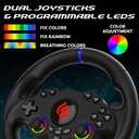 SUBSONIC - Superdrive 220 RS-5 Steering Wheel compatible PS5 - Racing Wheel with Dual Joysticks, Pedals and Paddles - 22 cm Diameter, 180 Rotation. Compatible with PS5 and PC - Black