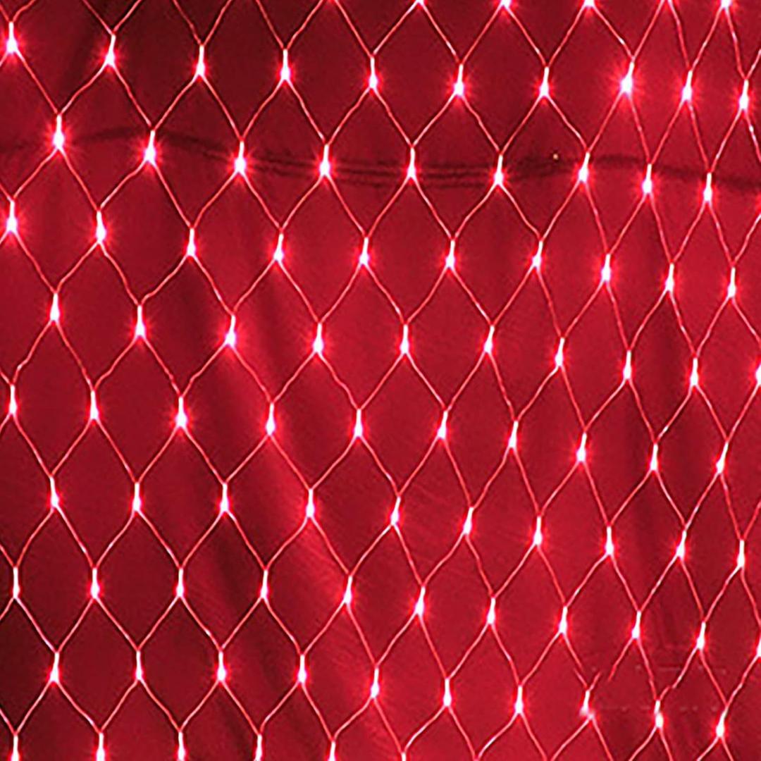 Led Net Lights,Decorative Hanging Mesh Lights Safe Voltage String Lights with 8 Modes,Indoor Outdoor Fairy Lights for Garden Wedding Christmas Trees Bushes Patio,Easy Installation-Red 6x4m 880leds