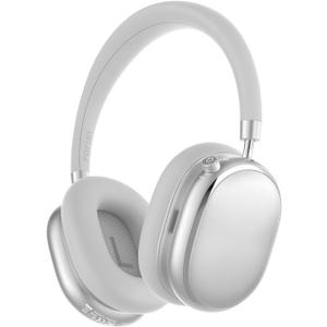 NC95 Hybrid Active Noise Cancelling Headphones with Knob Control, 65H Playtime Over Ear Headphones Wireless Bluetooth 6.0, App Control, Hi-Res Audio, Comfort Fit, Clear Calls for Travel/Workout (Silver)