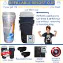 Universal Studios Must Haves Freestyle Cup Sling. Epic Universe Theme Park Essentials (Black, 2-Pack)