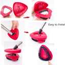 4 x Scrub Brush Head for O Cedar, 1 PC Cedar Spin Mop Scrubber Replace Head 2-Tank, Ocedar Scrubbing Brush Mop, O'cedar Replacement Attachment for Bathroom and Kitchen