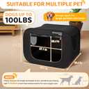 KingCamp XXL Dog Crate, Large Collapsible Pop Up Dog Kennel Tent with Durable 600D Oxford Fabric & Breathable Mesh for Indoor Outdoor Travel, Black, 55" x 39" x 39"