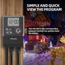 2 x TiFFCOFiO New Digital Outdoor Timer Waterproof, Dial Programmable Method, Outdoor Light Timer with 2FT Extension Cord, 2 Grounded Electrical Outlets for Lights, 6 Sets of Programs, 20A/2500W (Digital, 1 PACK)
