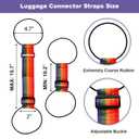 3pcs Luggage Straps Suitcase Adjustable Belt, Elastic Strap Belt Holding Bags Together, Add a Bag Easy to Travel Suitcase