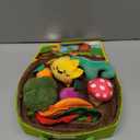 Hahaland Baby Toys 6-12 Months - Fruits Vegetables Garden Plant Plush - 6 Month Old Toys Montessori Sensory Toy Carrot Flower with Rattles Mirror Squeaker Textures Crinkle Tissues, Baby Gifts 9 Month
