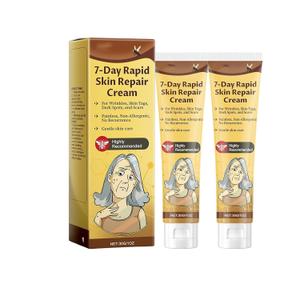 2 x 7-Day Rapid Skin Repair Cream,Intense Cream,All-in-one care cream,Reduce fine lines,Hydrating and Moisturizing, for All Types Skin (2PCS)