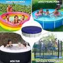 Evoio 10ft Winter Round Pool Cover for Above Ground Pools 10 ft by 30 Circle Pools Covers for Inflatable Hard Metal Frame Swimming Pool or Hot Tub, 10 Feet Heavy Duty Blanket Cover (10 Foot)