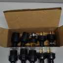 STARELO 5 Set 20 Amp Extension Cord Ends,Electrical Replacement Plug & Connector Set Black Shell 125V 20A 2Pole 3Wire NEMA 5-20P & 5-20R 3-Prong Straight Blade Grounding Type