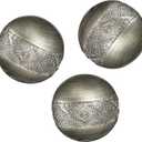 Creative Scents Dublin Silver 3 Decorative Balls - Set of 3 Decorative Balls for Bowls and Vases, Decorative Orbs, Premium Home Decor Vase Filler, Spheres for Coffee Table Decor, Dining, Living Room