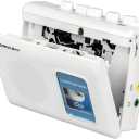 Portable Cassette Player Tape Recorder with Built-in Speaker,Microphone,Headphone Jack-, 4.57 x 3.54 x 1.38inch (white)