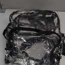 Vorspack Clear Backpack Heavy Duty - Large Clear Backpacks for School See Through Bookbag for Girls Boys Transparent Bag for Work, Concert, College - Black