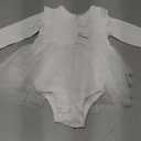 O2 BABY Organic Cotton Baby Girls Tutu Dress Baby's Tulle Dress with Headband Outfit Set (3-6 Months, Long Sleeve Ivory)
