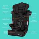 Baby Trend Hybrid SI 3-in-1 Combination Booster Seat, Hoboken Black Side-Impact Protection, 3-Stage Growth Design, Adjustable Headrest, Cushioned Comfort, BBD: 03/28/26