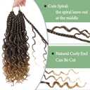 Goddess Box Braids Crochet Hair 12 Inch 8 Packs Pre-looped Bohemian Crochet Boho Box Braids With Curly Ends 3X Crochet Braids Hair for Women Synthetic Braiding (12 inch, T27)