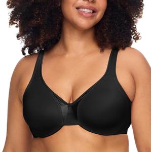 Warner's Womens Signature Support Cushioned Underwire for Support and Comfort Underwire Unlined Full-Coverage Bra 35002a (42C, Black)
