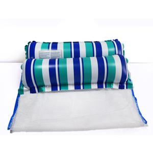 Inflatable Foldable Swim Lounger Floating Bed (Blue,Green)