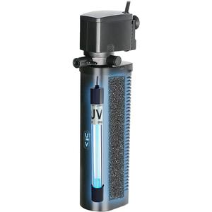 Aquarium Filter for 100-400 Gallon Tank, U-V Fish Tank Green Clean Machine Submersible Powerful Pump Canister Filter 600GPH for Pond Turtle Tank Saltwater Freshwater Crystal Clear Green Killing