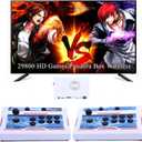 GWALSNTH 29800 in 1 Wireless Pandora Box Bluetooth Arcade Games Console,1280X720 Display,3D Games,Search/Save/Hide/Pause Game,1-4 Players
