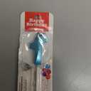 Blue Number 1 Birthday Cake Candle, 3D Shape Crown Birthday Number Candle, 1st Birthday Party Blue Theme Cake Topper Decorations (Blue 1)