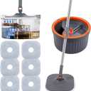 Chabatree Mop and Bucket SetSpin Mop and Bucket Set with Separate Dirty and Clean Water6 Replaceable Mop PadsDeep-Cleaning Mops for Floors, Versatile Mops for Walls