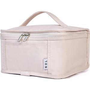 NOL Natural Organic Lifestyle Small Lunch Bag Mini Lunch Box Insulated Lunch Bag for Men/Women Leakproof Cooler Tote Bag Lightweight Nylon Waterproof Lunch Box For Work, Cream (Small (3 Liters))